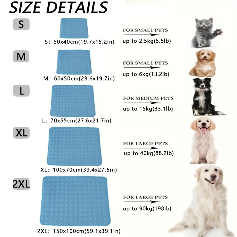 ChillPaws™ Summer Cooling Mat — Extra Large Pet Ice Pad for Dogs & Cats | Durable, Breathable & Comfortable