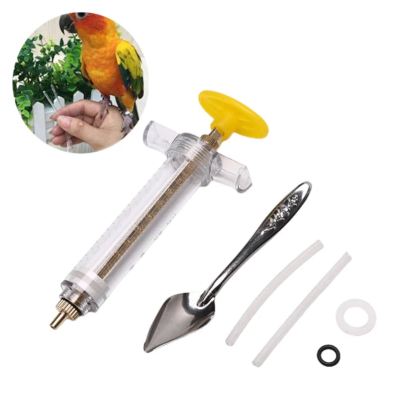 10ml 20ml 50ml Parrot Feeding Syringe Hose Parrots Bird Feeders Syringe High Quality Bird Feeder Balcony Syringe Hose Needle