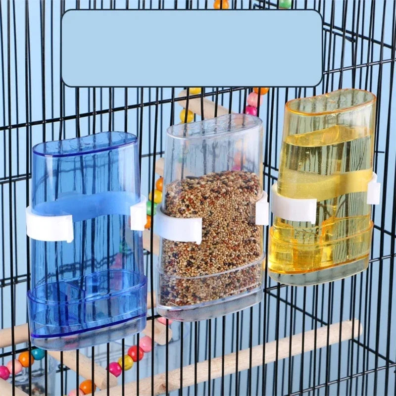 Automatic Parakeet Bird Waterer Food Feeder Dispenser for Parrot Cage Accessories Bird Water Dispenser Bird Food Feeder