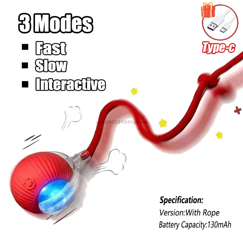 PlayPaws™ – Automatic Interactive Cat Ball with Faux Tail