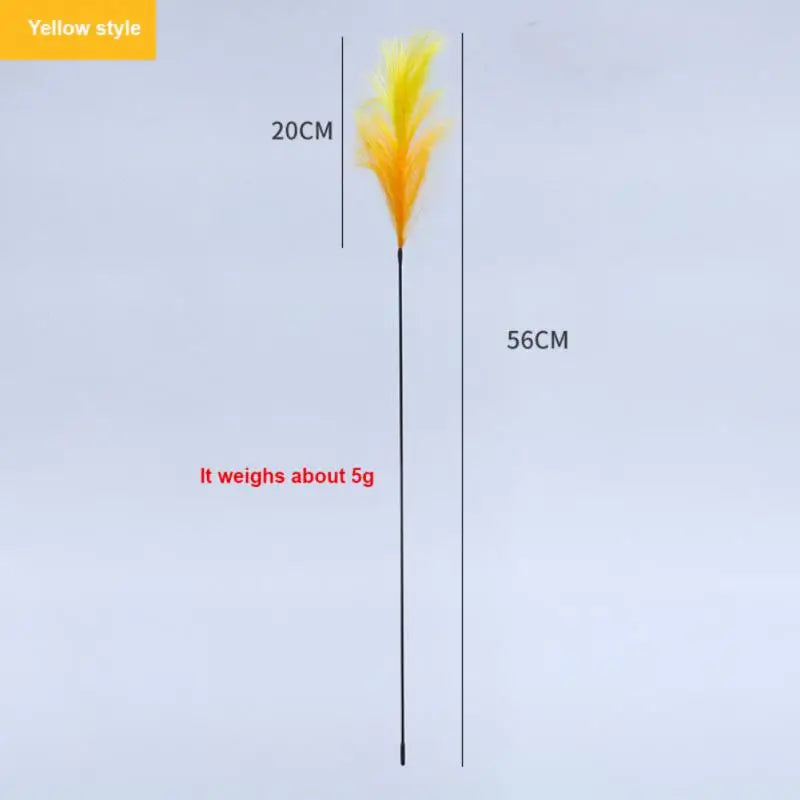 CheekyCat™ – Colourful Feather Wand with Bell & Suction Base