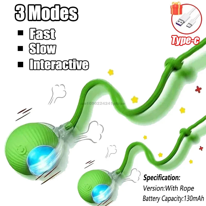 PlayPaws™ – Automatic Interactive Cat Ball with Faux Tail