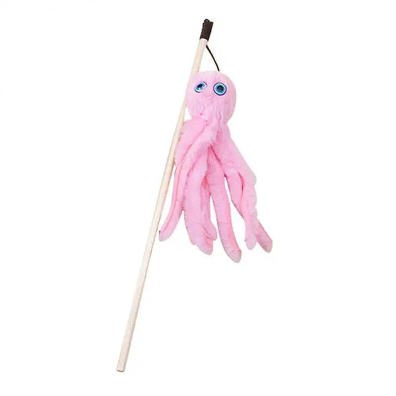 CheekyCat™ – Colourful Feather Wand with Bell & Suction Base