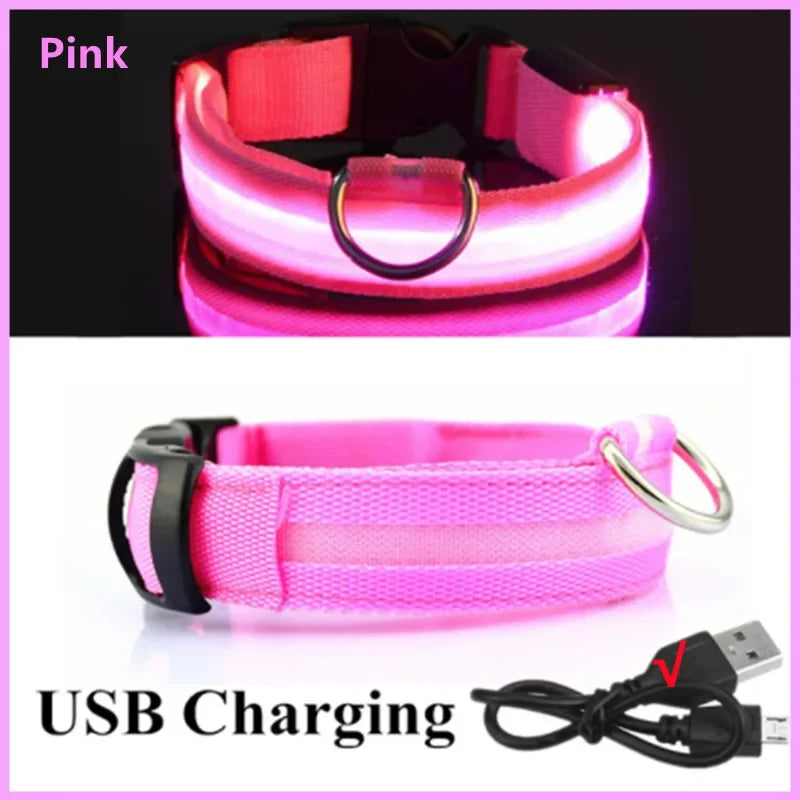 GlowGuard™ 3-Mode USB Rechargeable Luminous Dog & Cat Collar
