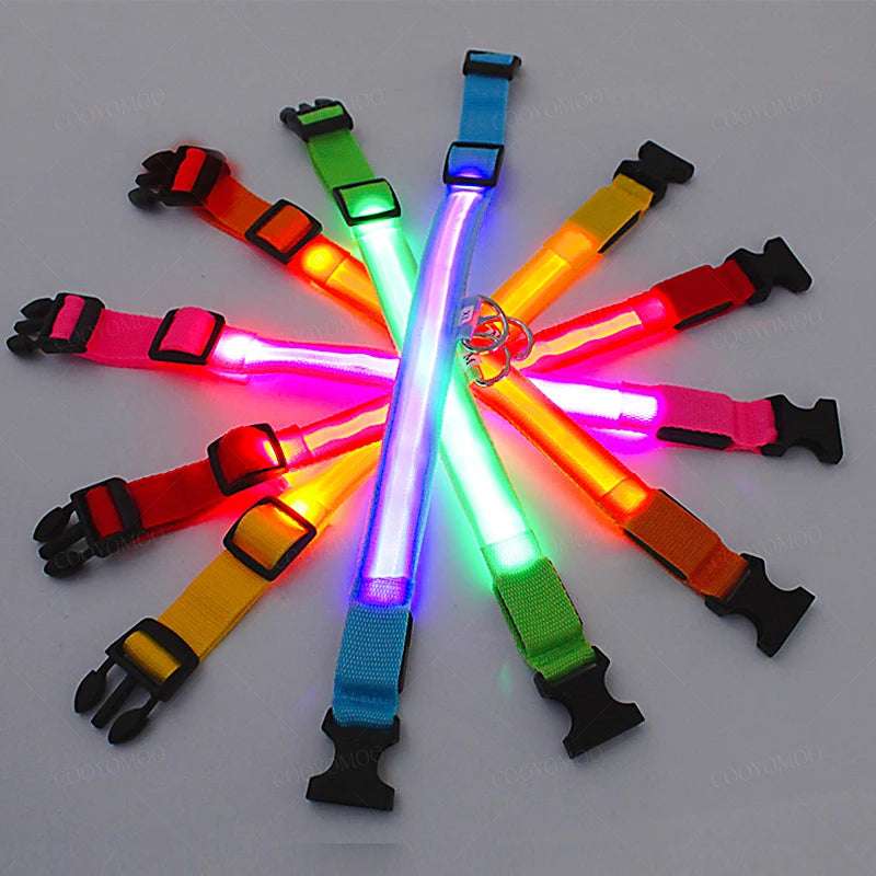 GlowGuard™ 3-Mode USB Rechargeable Luminous Dog & Cat Collar