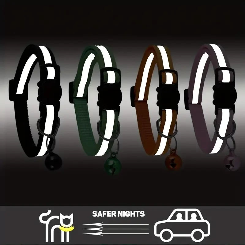 SafeTag™ - Personalized Reflective Cat Safety Collar with Engraving