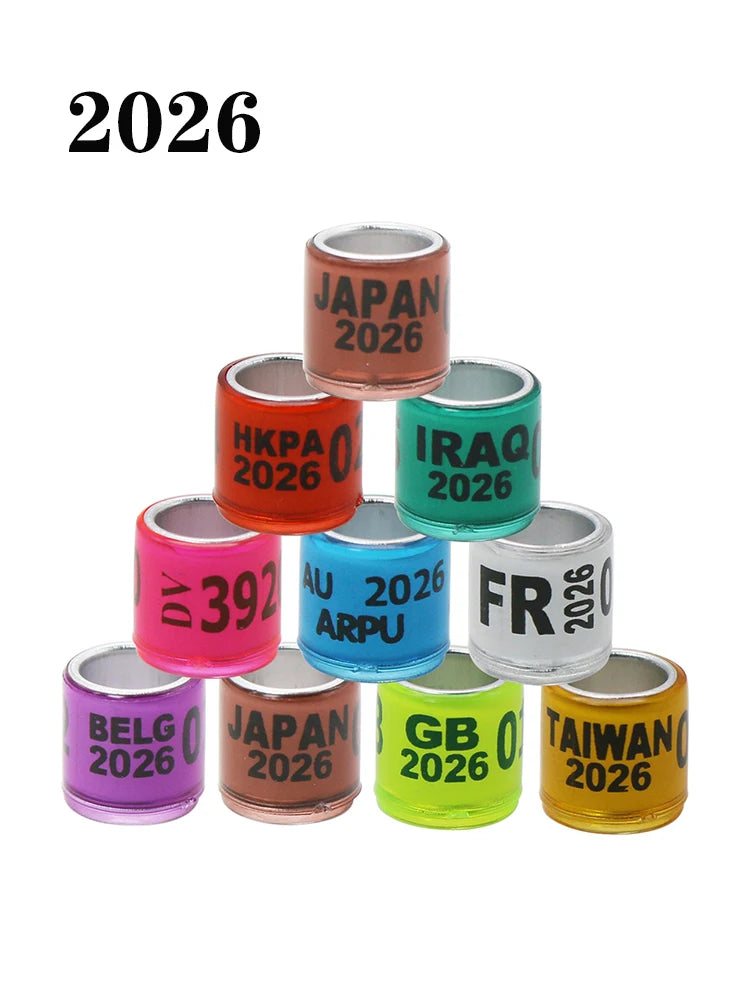 RaceID™ 50 Pcs Durable Digital Bird Foot Rings — 2025-2026 Style Pigeon Identification & Training Supplies