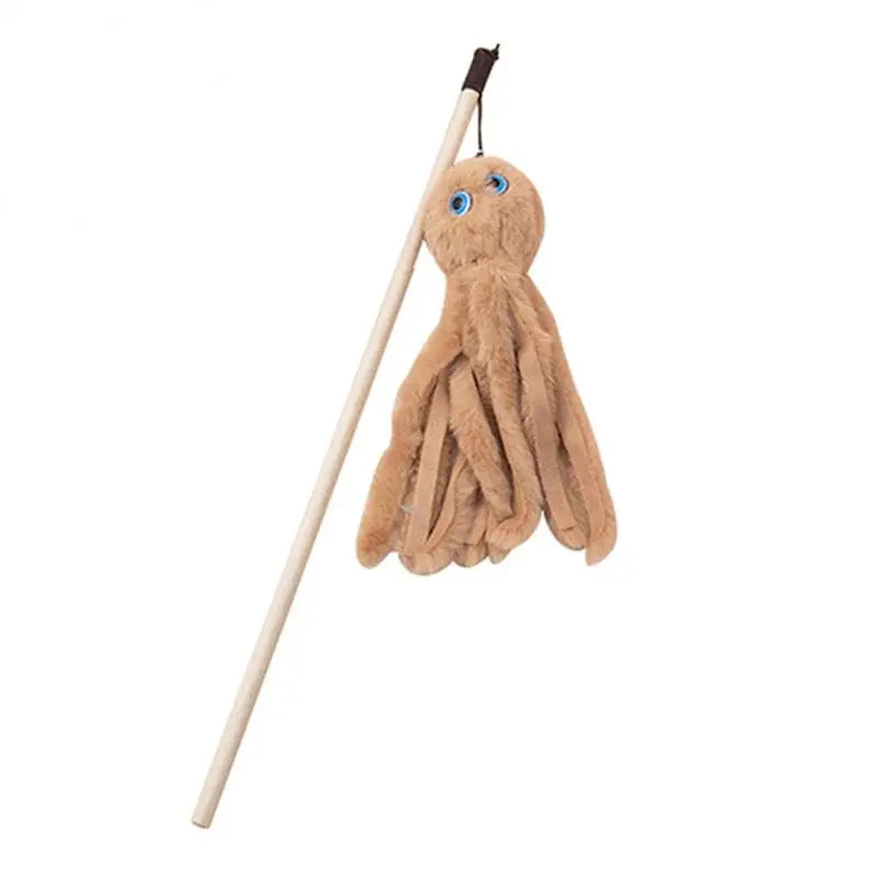 CheekyCat™ – Colourful Feather Wand with Bell & Suction Base