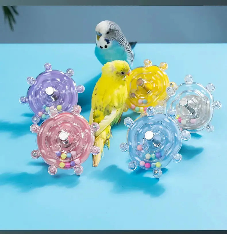 SmartSpin™ Interactive Parrot Toy — Rotating Treat Dispenser for Mental Stimulation & Entertainment