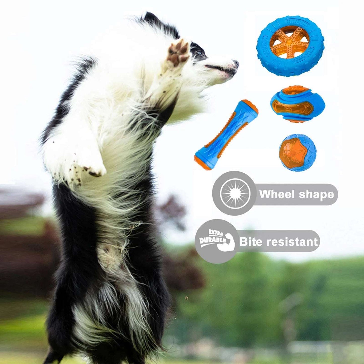 ChompBuddy™ – Tough & Squeaky Toy for Large Dogs