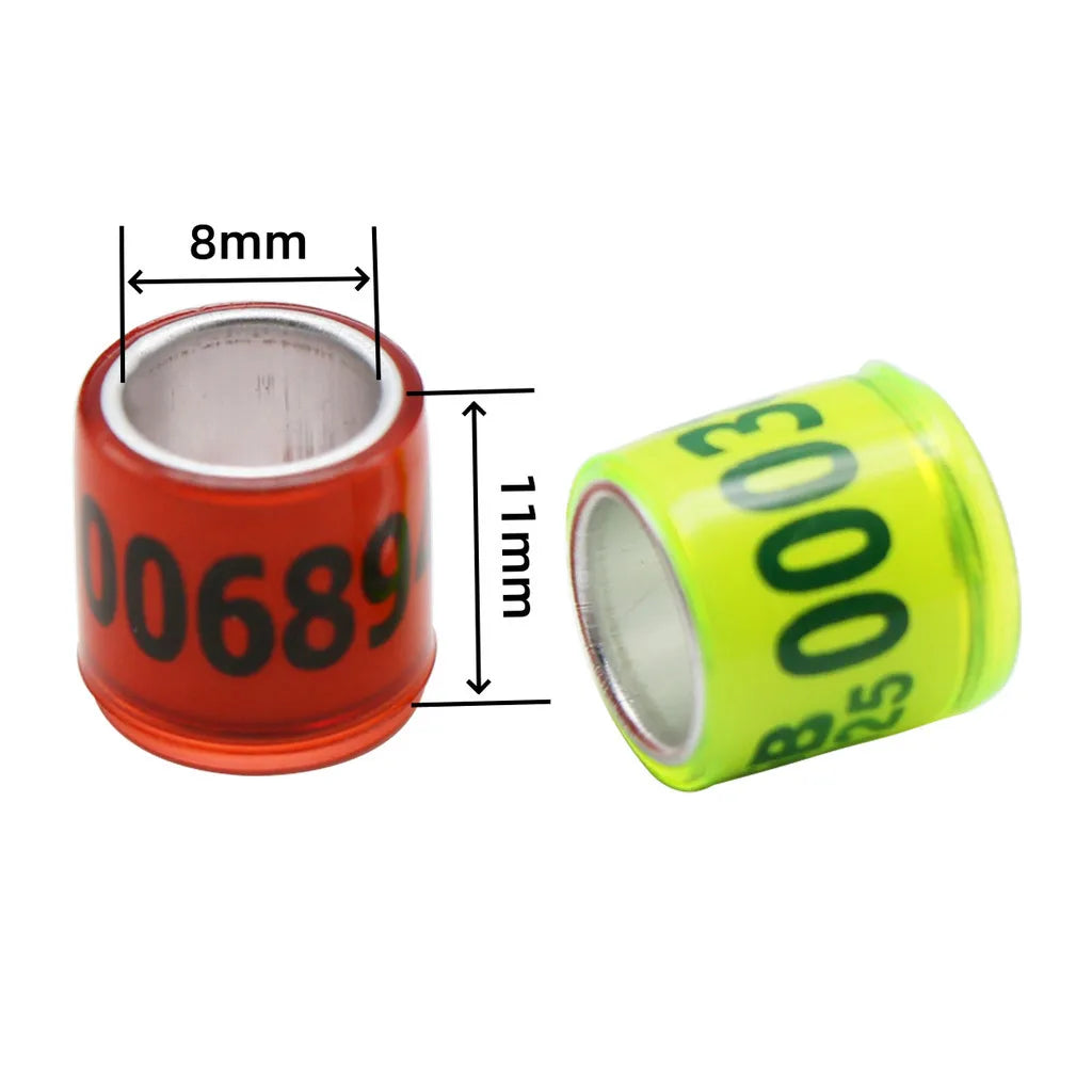 RaceID™ 50 Pcs Durable Digital Bird Foot Rings — 2025-2026 Style Pigeon Identification & Training Supplies