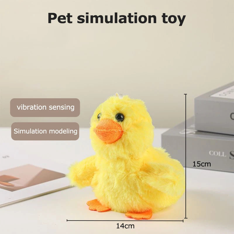 FlapFun™ – Rechargeable Touch-Activated Flapping Duck Toy for Cats