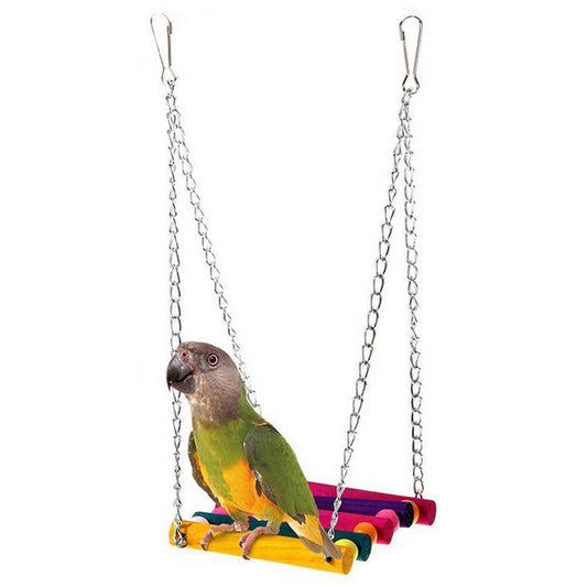 CozyNest™ Hanging Hammock Swing Toy — Interactive Bird Toy for Parrots, Cockatiels & Small Birds