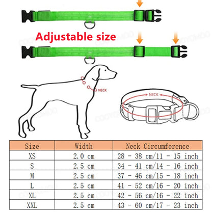 GlowGuard™ 3-Mode USB Rechargeable Luminous Dog & Cat Collar