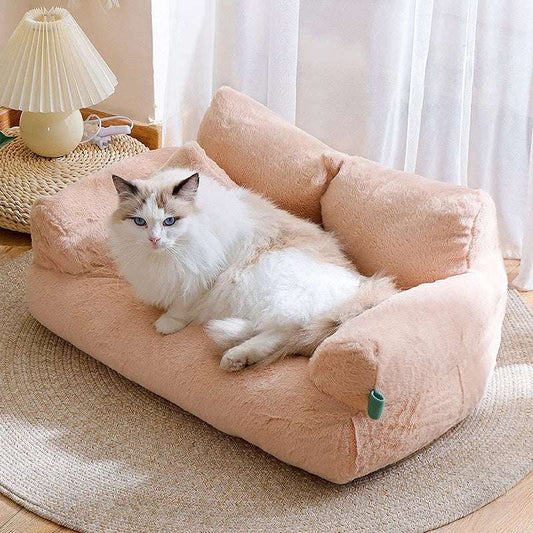 45x39x21cm Luxury Cat Bed Super Soft Warm Pet Sofa for Small Dogs Cats Detachable Washable Non-slip Kitten Puppy Sleeping Bed