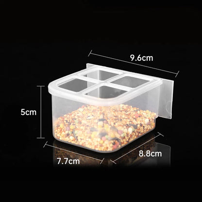 1PC Parrot Feeder Drinker Bird Supplies Bird Cage Parrot Birds Water Hanging Bowl Feeder Box Pet Cage Plastic Food Container