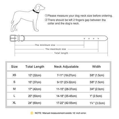 PawID™ - Personalized PU Leather Dog Collar with Soft Padding & Custom Pet ID