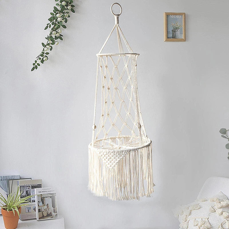 Large Macrame Cat Hammock Macrame Hanging Swing Cat Dog Bed Basket Home Pet Cat Accessories Dog Cat'S House Puppy Bed Gift