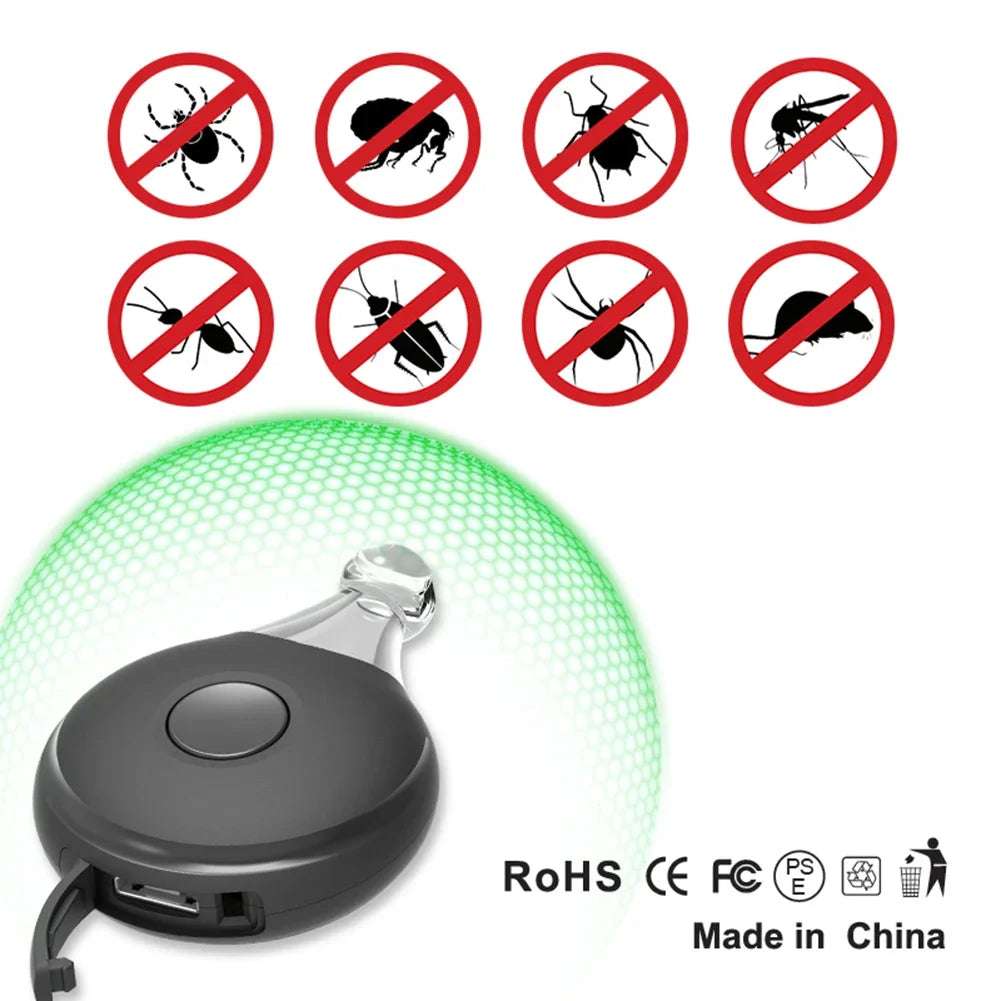 SafeGuard™ 5V Portable Pet Repellent Collar — Flea, Tick, Mite & Mosquito Prevention