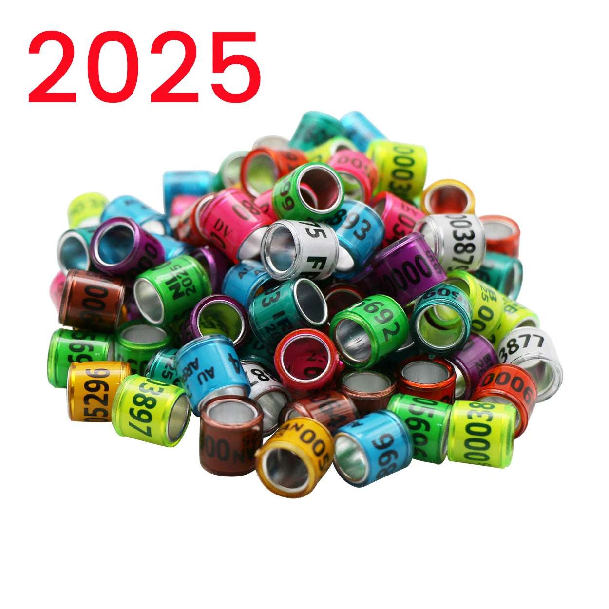 RaceID™ 50 Pcs Durable Digital Bird Foot Rings — 2025-2026 Style Pigeon Identification & Training Supplies