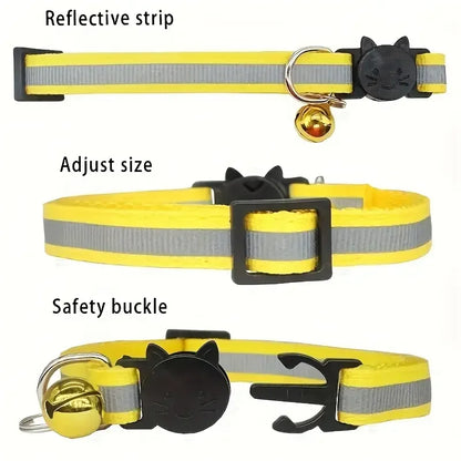 SafeTag™ - Personalized Reflective Cat Safety Collar with Engraving