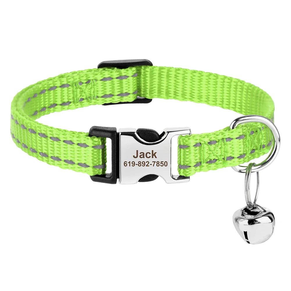SafePaw™ - Personalized Printed Cat Collar with Free Engraved ID Tag & Bell