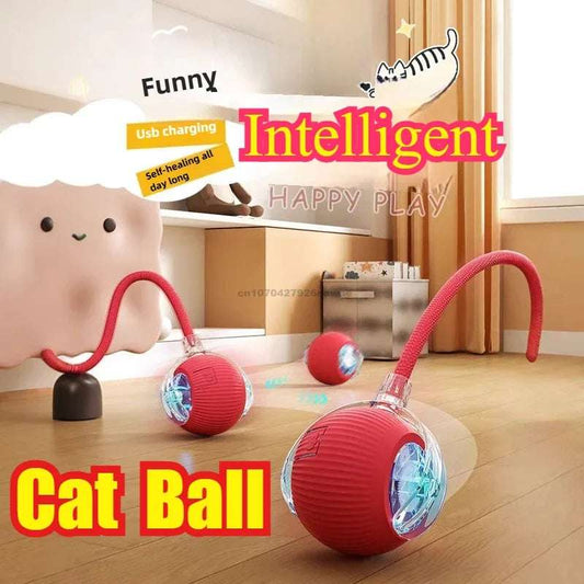 PlayPaws™ – Automatic Interactive Cat Ball with Faux Tail