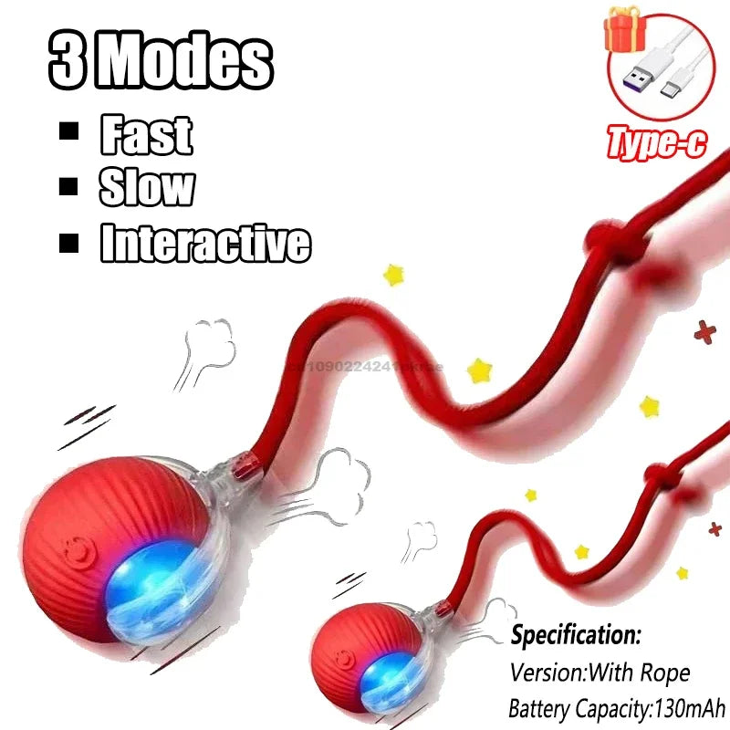 PlayPaws™ – Automatic Interactive Cat Ball with Faux Tail