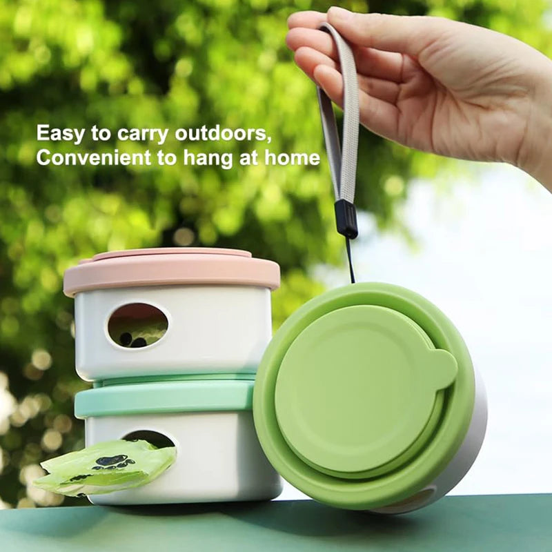 Combination Portable Case Folding Pet Bowl Food Grade Silicone Walk Dog Feeder And Drinker Water Bowl For Dogs Pet Accessories