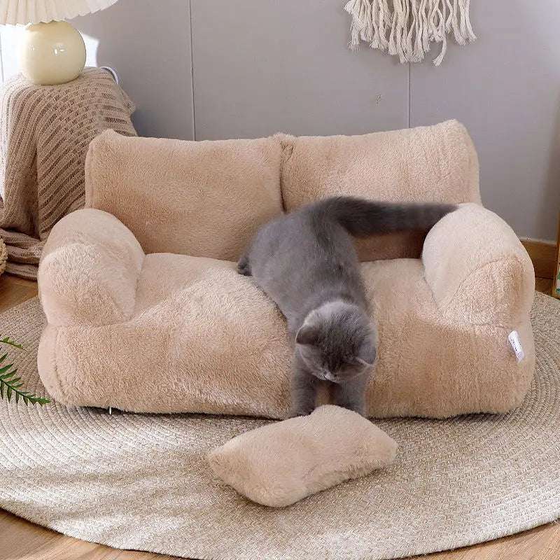 45x39x21cm Luxury Cat Bed Super Soft Warm Pet Sofa for Small Dogs Cats Detachable Washable Non-slip Kitten Puppy Sleeping Bed