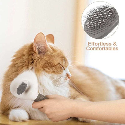 Cat Brush Remove Hair Pet Hair Removal Comb for Cats Non-slip Grooming Brush Stainless Steel Dog Combs Brushes Cat Accessories