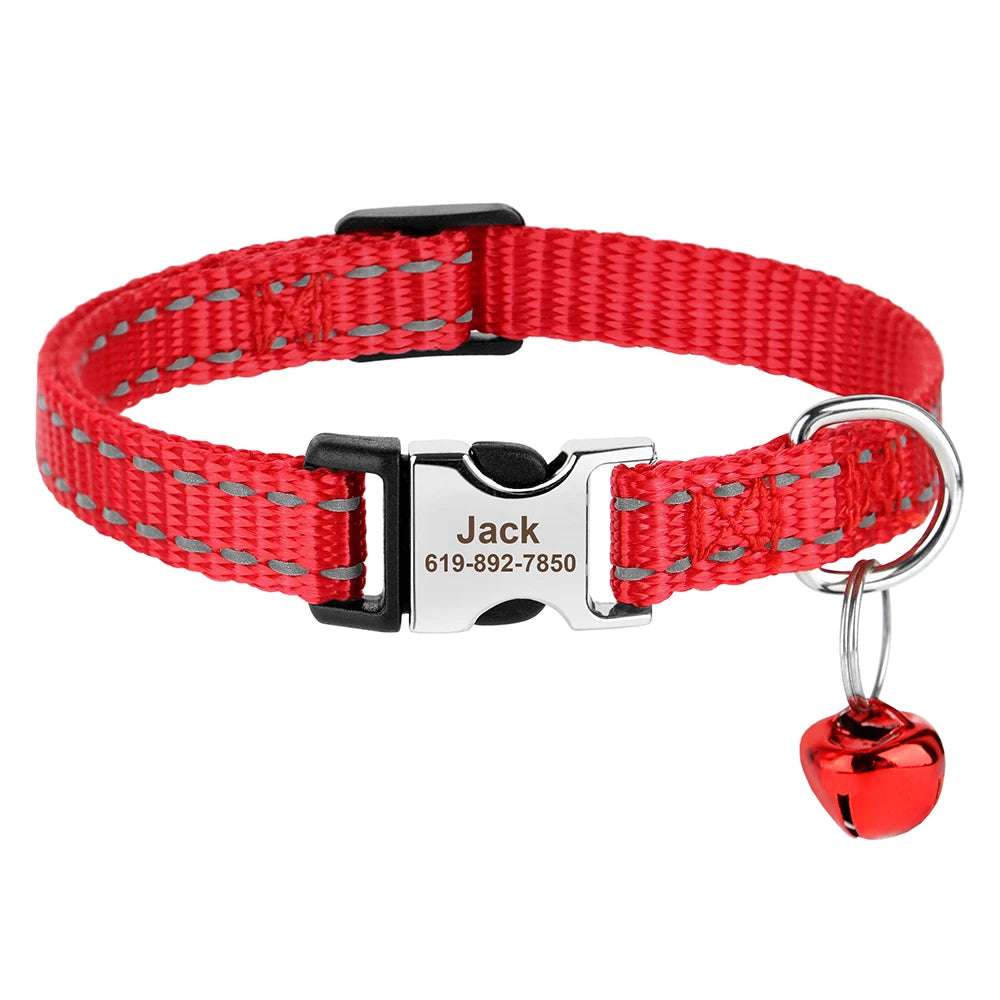 SafePaw™ - Personalized Printed Cat Collar with Free Engraved ID Tag & Bell