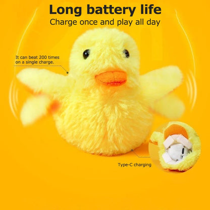 FlapFun™ – Rechargeable Touch-Activated Flapping Duck Toy for Cats