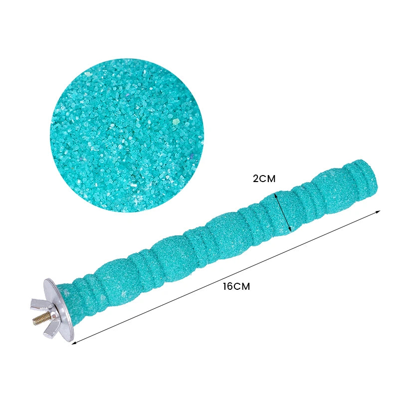 BeakSharp™ Wooden Claw Grinding Stick — Parrot Perching & Chewing Toy for Healthy Beak & Claw Care