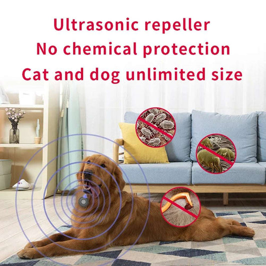 SafeGuard™ 5V Portable Pet Repellent Collar — Flea, Tick, Mite & Mosquito Prevention