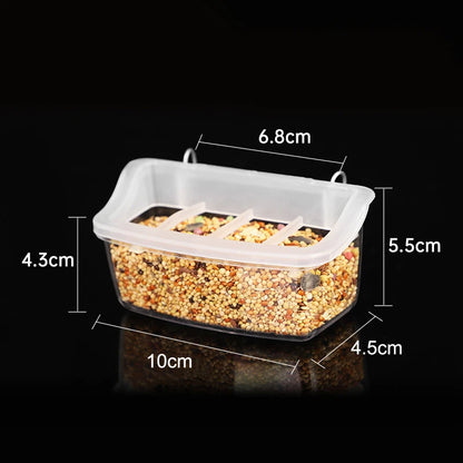 1PC Parrot Feeder Drinker Bird Supplies Bird Cage Parrot Birds Water Hanging Bowl Feeder Box Pet Cage Plastic Food Container