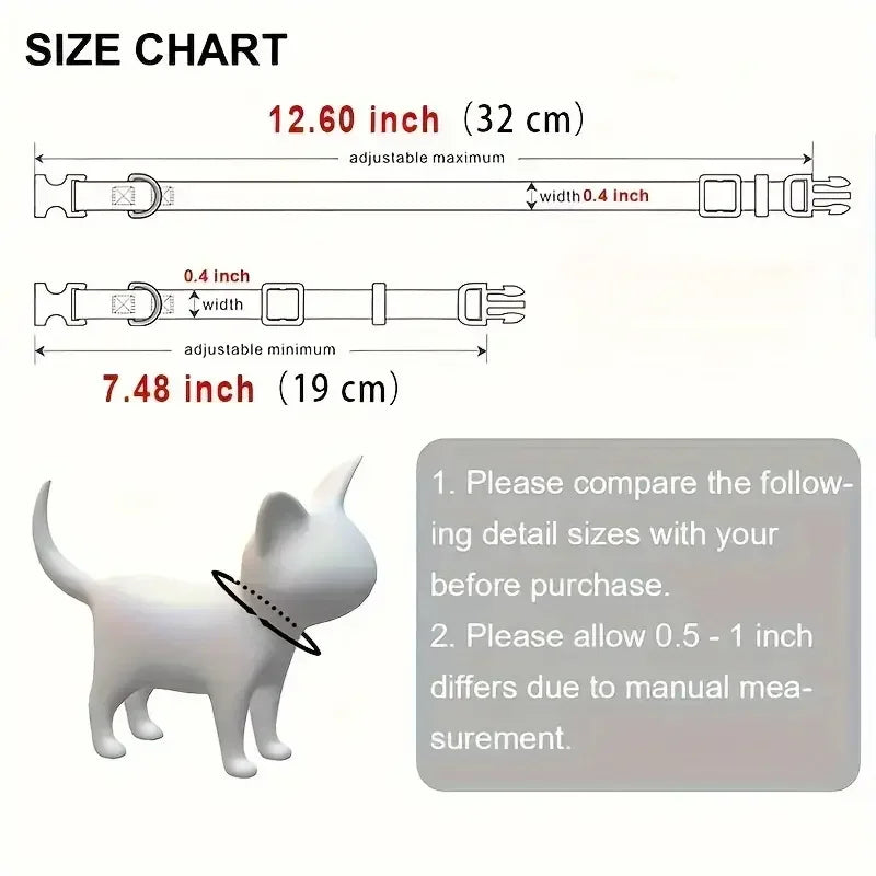 SafeTag™ - Personalized Reflective Cat Safety Collar with Engraving
