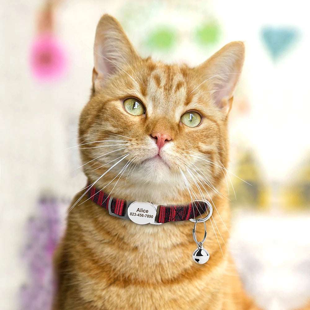 SafePaw™ - Personalized Printed Cat Collar with Free Engraved ID Tag & Bell