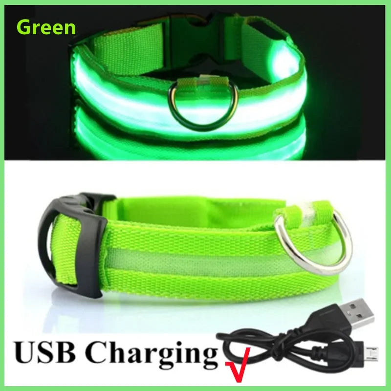 GlowGuard™ 3-Mode USB Rechargeable Luminous Dog & Cat Collar