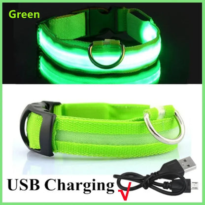 GlowGuard™ 3-Mode USB Rechargeable Luminous Dog & Cat Collar