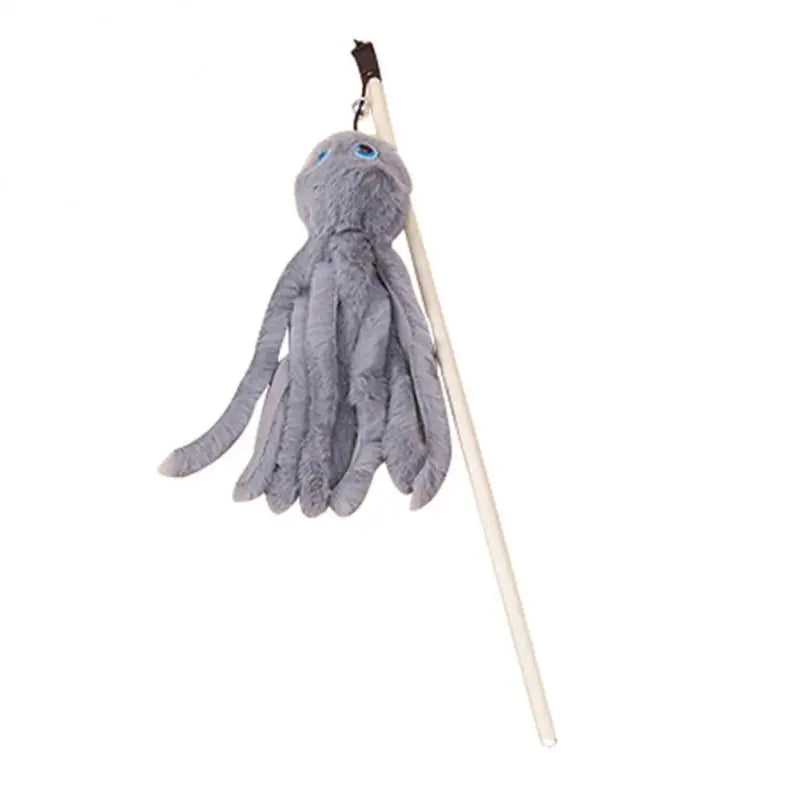 CheekyCat™ – Colourful Feather Wand with Bell & Suction Base