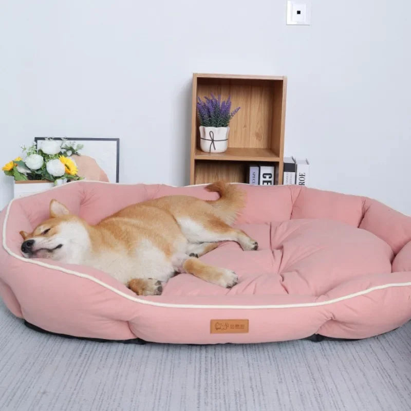 Dog Sofa Fluffy Round Kennel for Small Breeds Warm Washable Big Bed Pets Pet Supplies Cushions Mat Cushion Puppy Dog Accessories