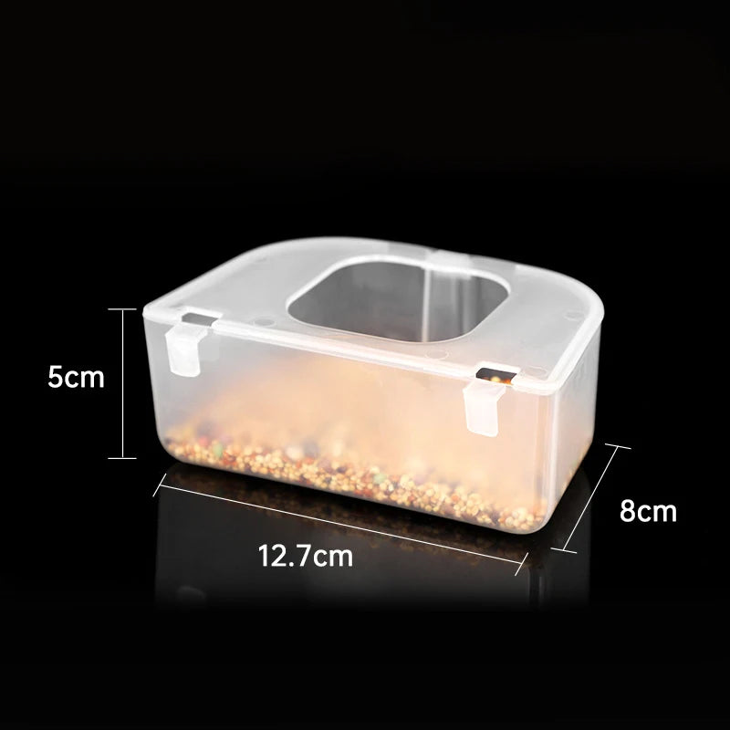 1PC Parrot Feeder Drinker Bird Supplies Bird Cage Parrot Birds Water Hanging Bowl Feeder Box Pet Cage Plastic Food Container