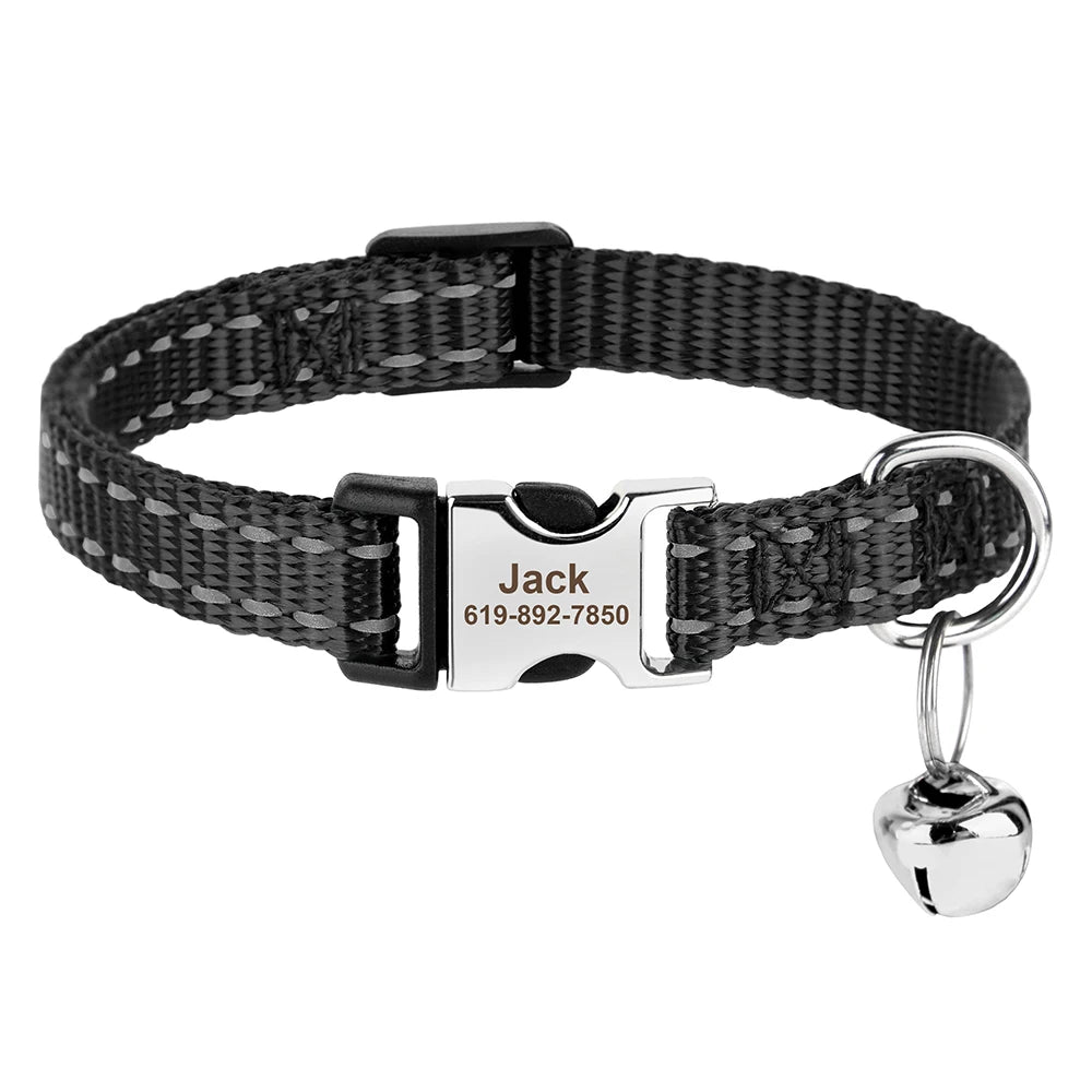 SafePaw™ - Personalized Printed Cat Collar with Free Engraved ID Tag & Bell