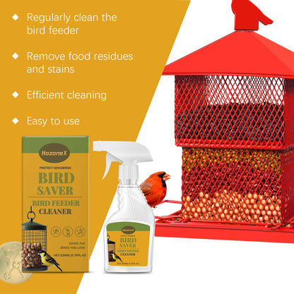 Bird Feeder Cleaner Spray - Gentle Cleaning Solution For Feeders, Houses & Baths, Safe & Effective Deodorizing Formula
