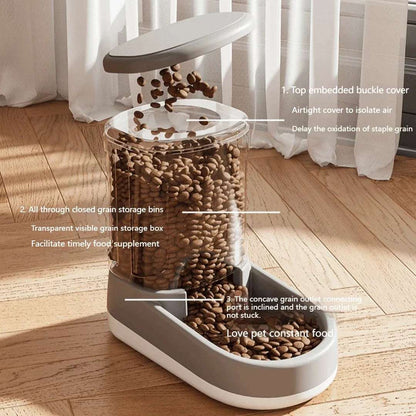 Automatic Pet Feeder Water Dispenser Cat Dog Food Bowl Puppy Cat Drinking Water Flowing Water Without Inserting Electric