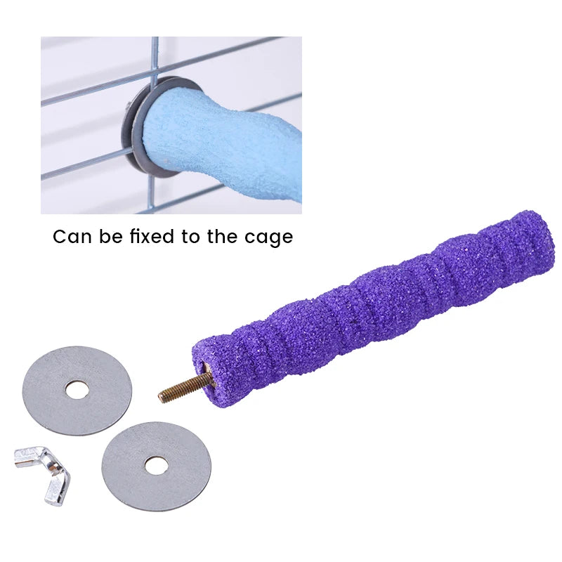 BeakSharp™ Wooden Claw Grinding Stick — Parrot Perching & Chewing Toy for Healthy Beak & Claw Care