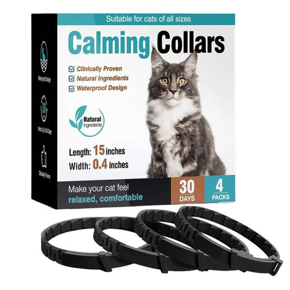 CalmPaws™ - 3/4 Pack Adjustable Calming Pheromone Collars for Dogs & Cats