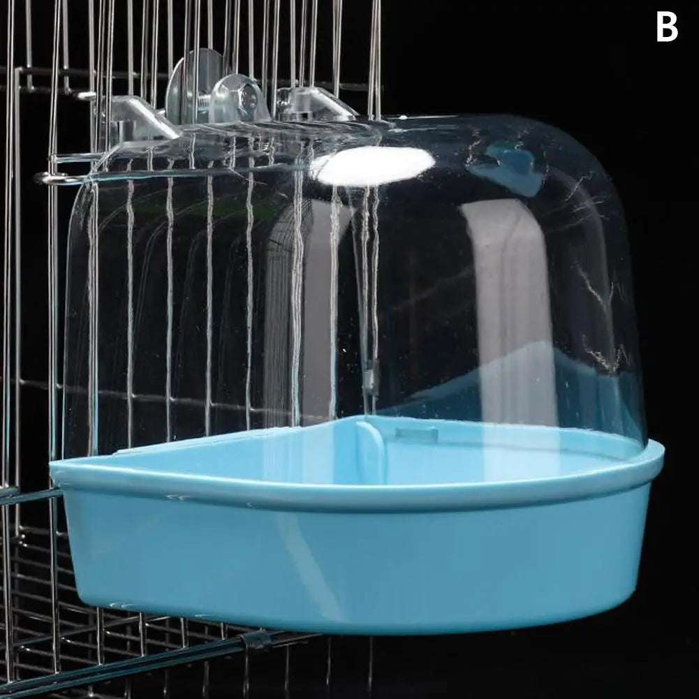 AquaNest™ Hanging Bird Bath Cube — Parrot & Small Bird Cage Accessory for Canary, Budgerigar