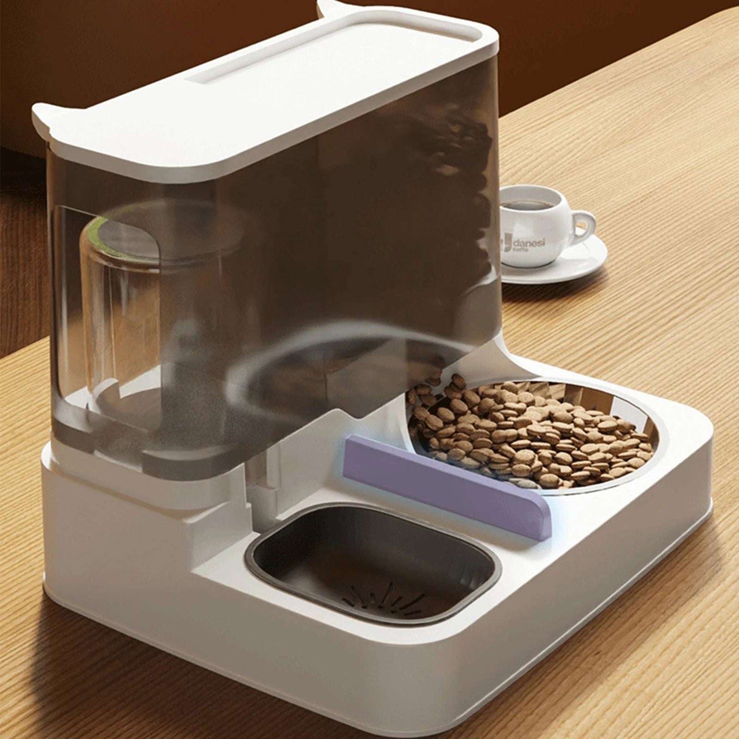 2 In 1 Cat Feeder And Water Dispenser Cat Dog Pet Feeder Cat Food Dog Food Dispenser Cat Automatic Feeding Water Dispenser